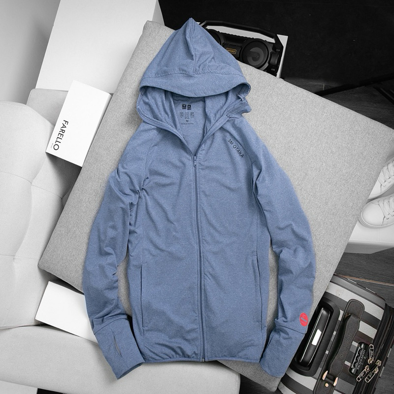 Áo chống nắng nam cao cấp 2 lớp 3M OTAKA  AMM16 Vải Aircool Max Spandex điều hoà, Mềm Mịn mát 2 Túi Có Khóa