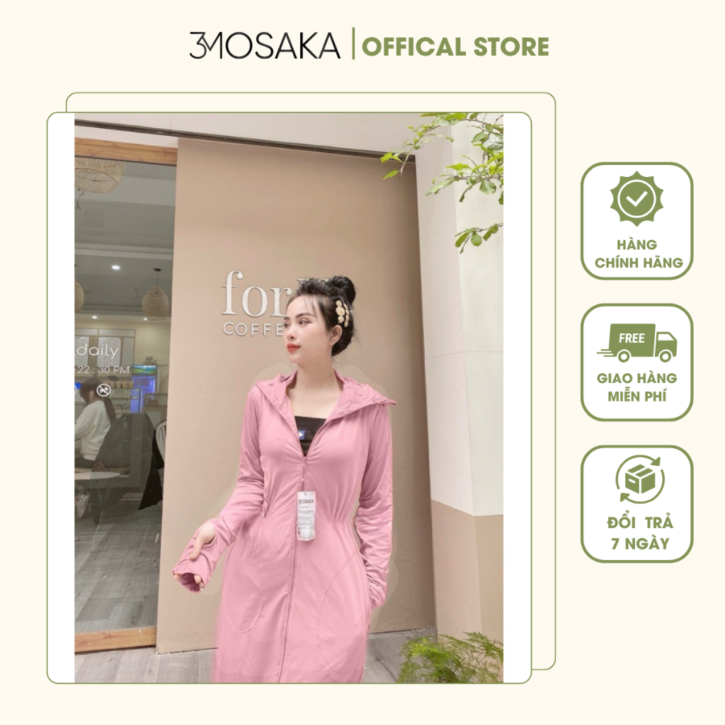 Váy chống nắng nữ toàn thân 2 lớp 3M Osaka chính hãng AWM8  Chất Aircool dễ chịu chống tia UPF 50++, sợi làm mát