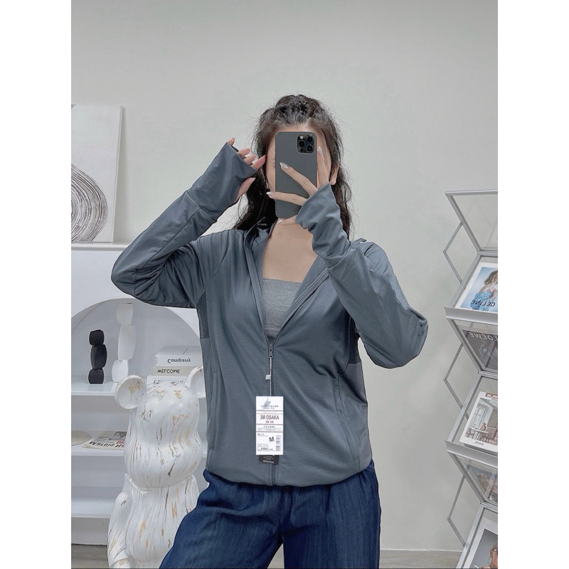 Áo Chống Nắng nữ 2 Lớp 3M OSAKA AWM21  HÀNG CHÍNH HÃNG CAO CẤP Chất Vải Thun caro bóng Thoải Mái Dễ Chịu Có Lưới Nách