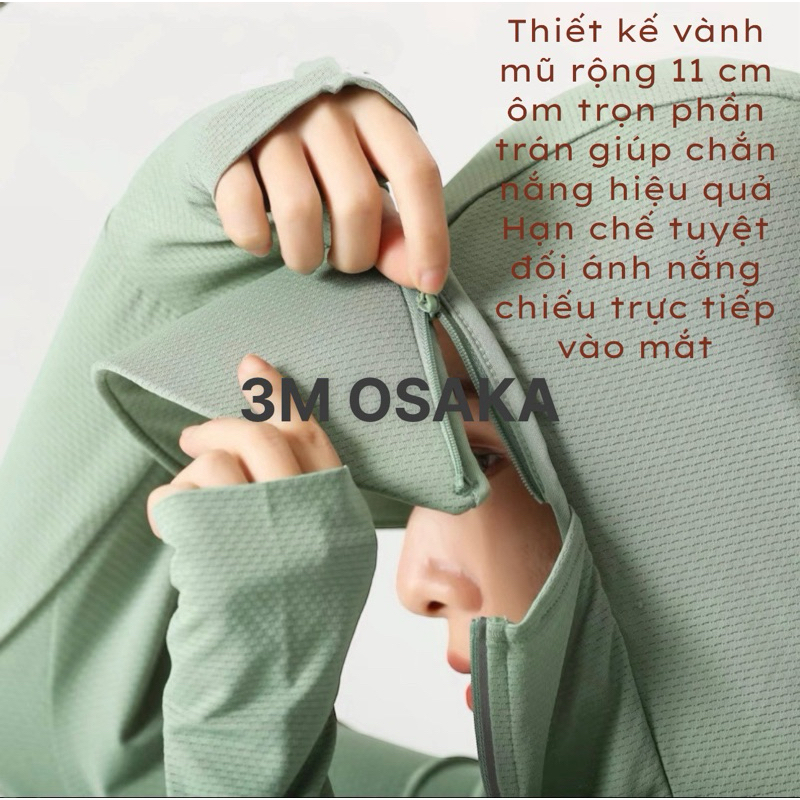 Áo Chống Nắng nữ 2 Lớp 3M OSAKA AWM21  HÀNG CHÍNH HÃNG CAO CẤP Chất Vải Thun caro bóng Thoải Mái Dễ Chịu Có Lưới Nách