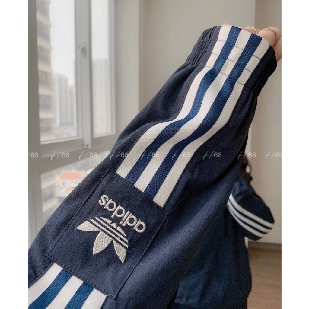 Set thể thao nữ Adidas chất gió co giãn, áo 2 lớp lót lưới, túi quần áo có khoá, set thu đông vnxk BGWM2