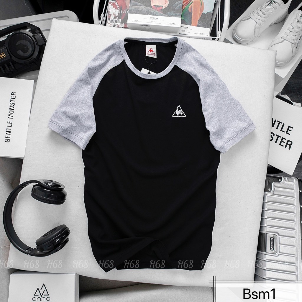 Bộ quần áo nam mùa hè Le coq Bsm1 áo thun nam cotton 100%, quần nam chất thể thao dày dặn không lộ có khoá túi quần vnxk