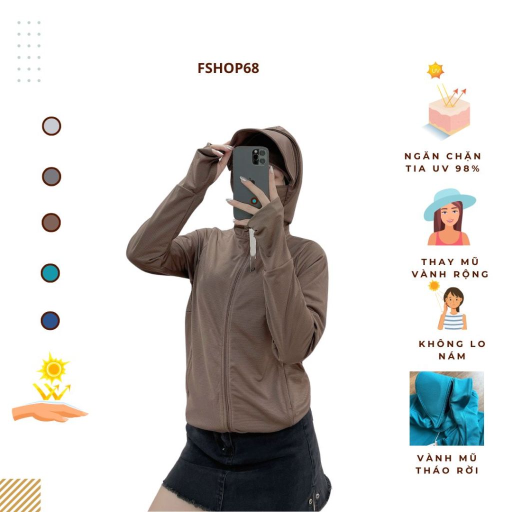 Áo Chống Nắng nữ 2 Lớp 3M OSAKA AWM21  HÀNG CHÍNH HÃNG CAO CẤP Chất Vải Thun caro bóng Thoải Mái Dễ Chịu Có Lưới Nách