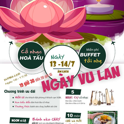 Khách sạn Sài Gòn Bạc Liêu chào mừng Lễ VU LAN BÁO HIẾU