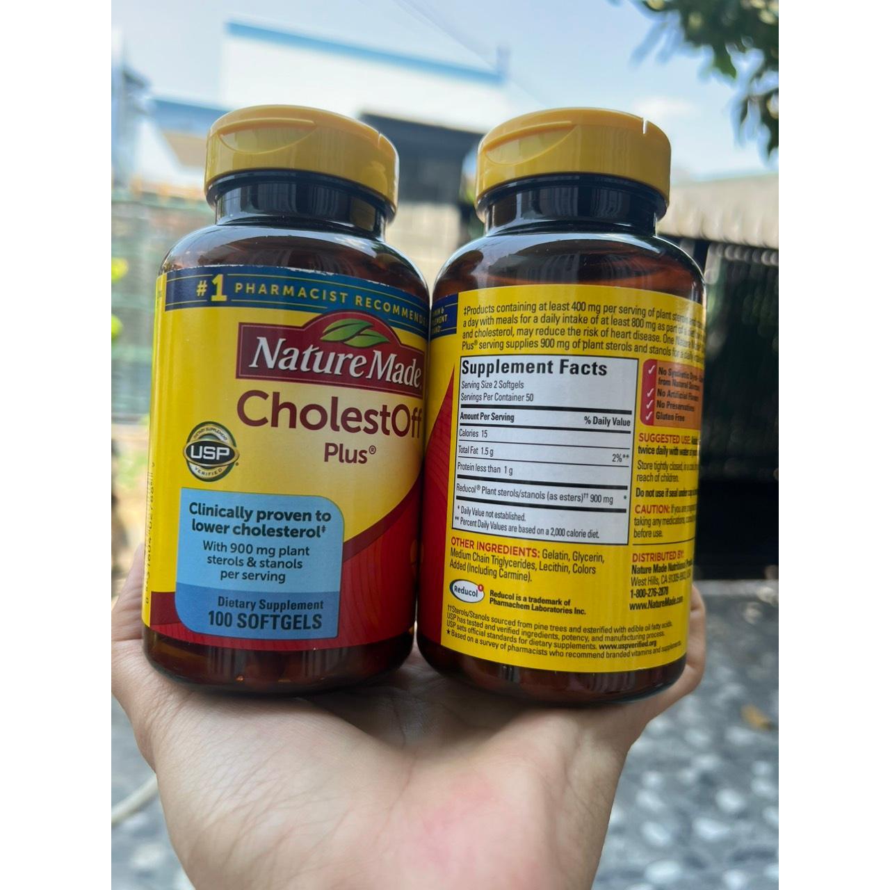 (Chính _hãng) Viên uống giảm CholestOFF Plus Nature Made, 210 viên của MỸ