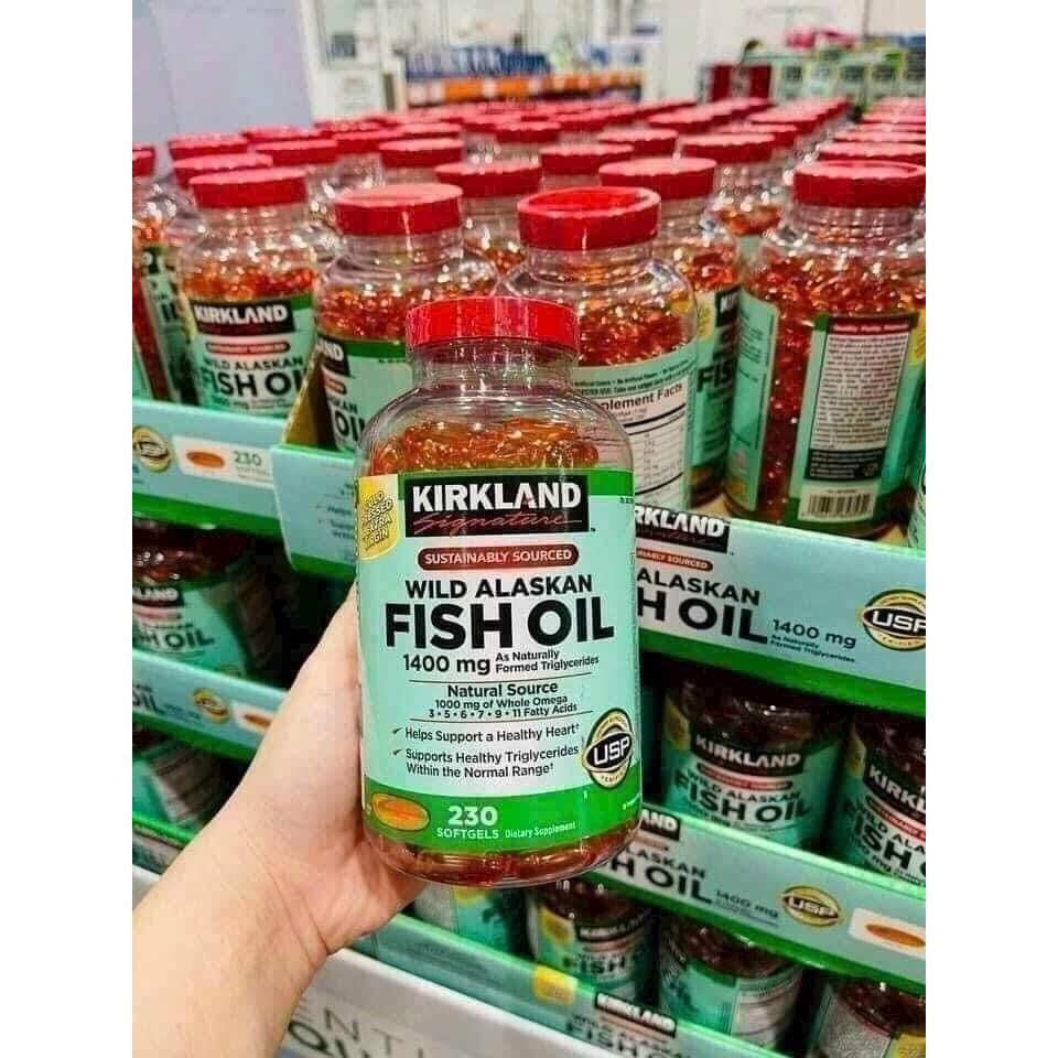 Dầ.u c.á hồi Alaska Kirkland Signature™ Wild Alaskan Fish Oil 1400mg 230 viên. DATE 10/25