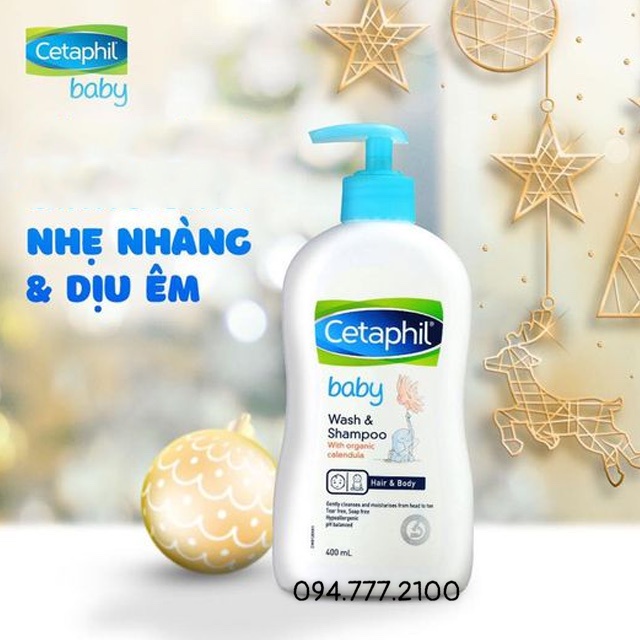 Sữa tắm gội dịu nhẹ cho Bé Cetaphill chai 400ml