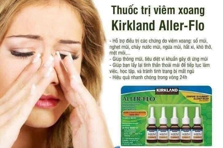 [ MẪU MỚI ] set 5 chai Xịt viêm mũi dị ứng, viêm xoang Aller Flo Kirkland