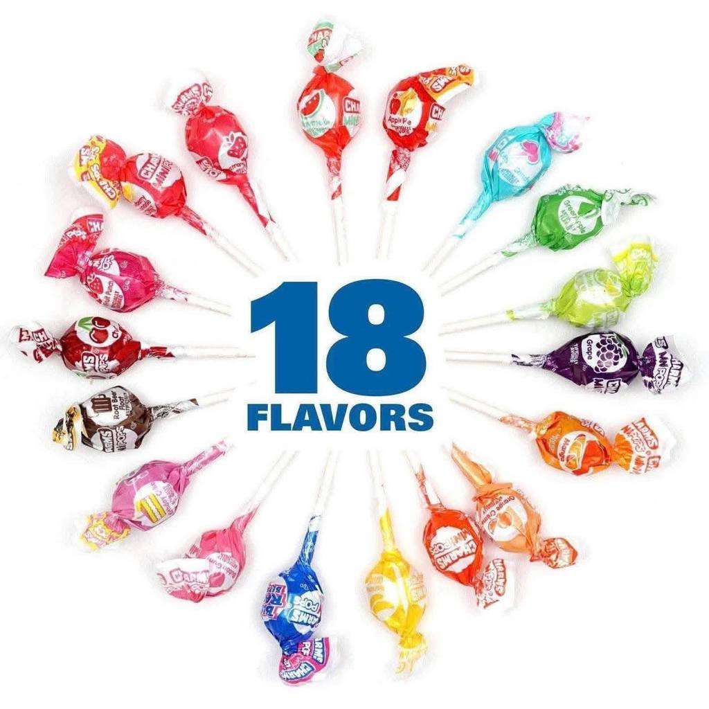 [CHÍNH HÃNG MỸ] Kẹo Mút Charms Mini Pops - Túi Khổng Lồ 350 Cây Với 18 Hương Vị Trái Cây Mix