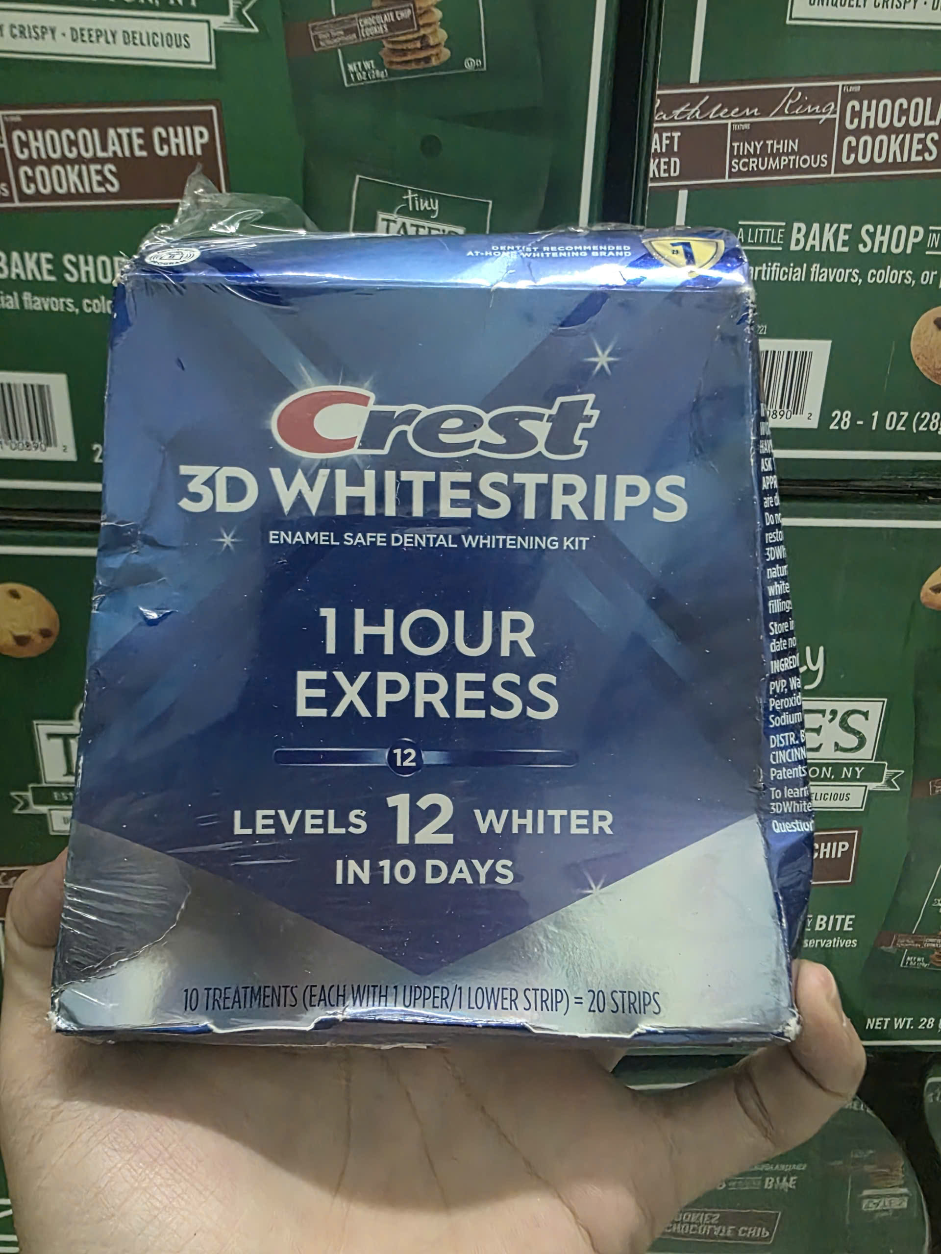 Miếng dán trắng răng Crest 3D Whitestrips 20 miếng – 1 Hour Express