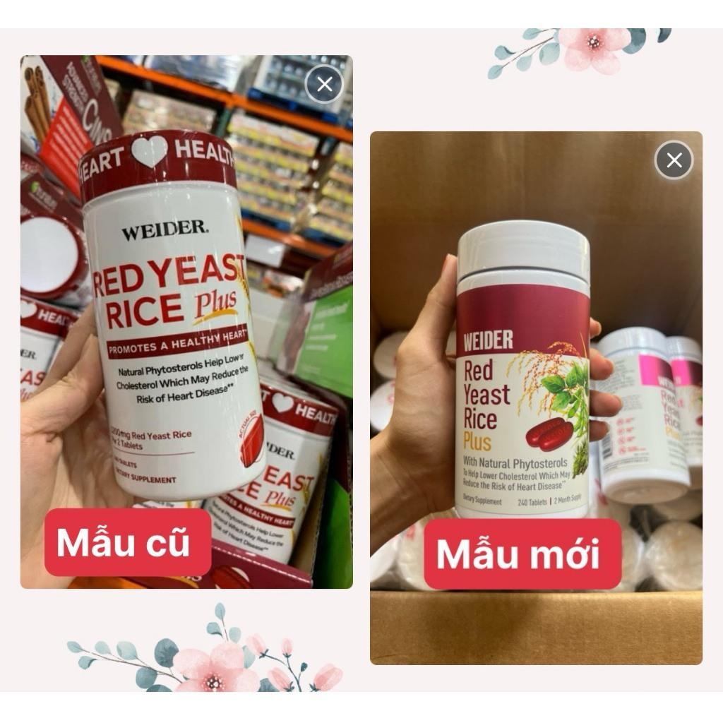 Viên uống giảm nguy cơ tim mạch Weider Red Yeast Rice Plus 1200 mg 240 viên