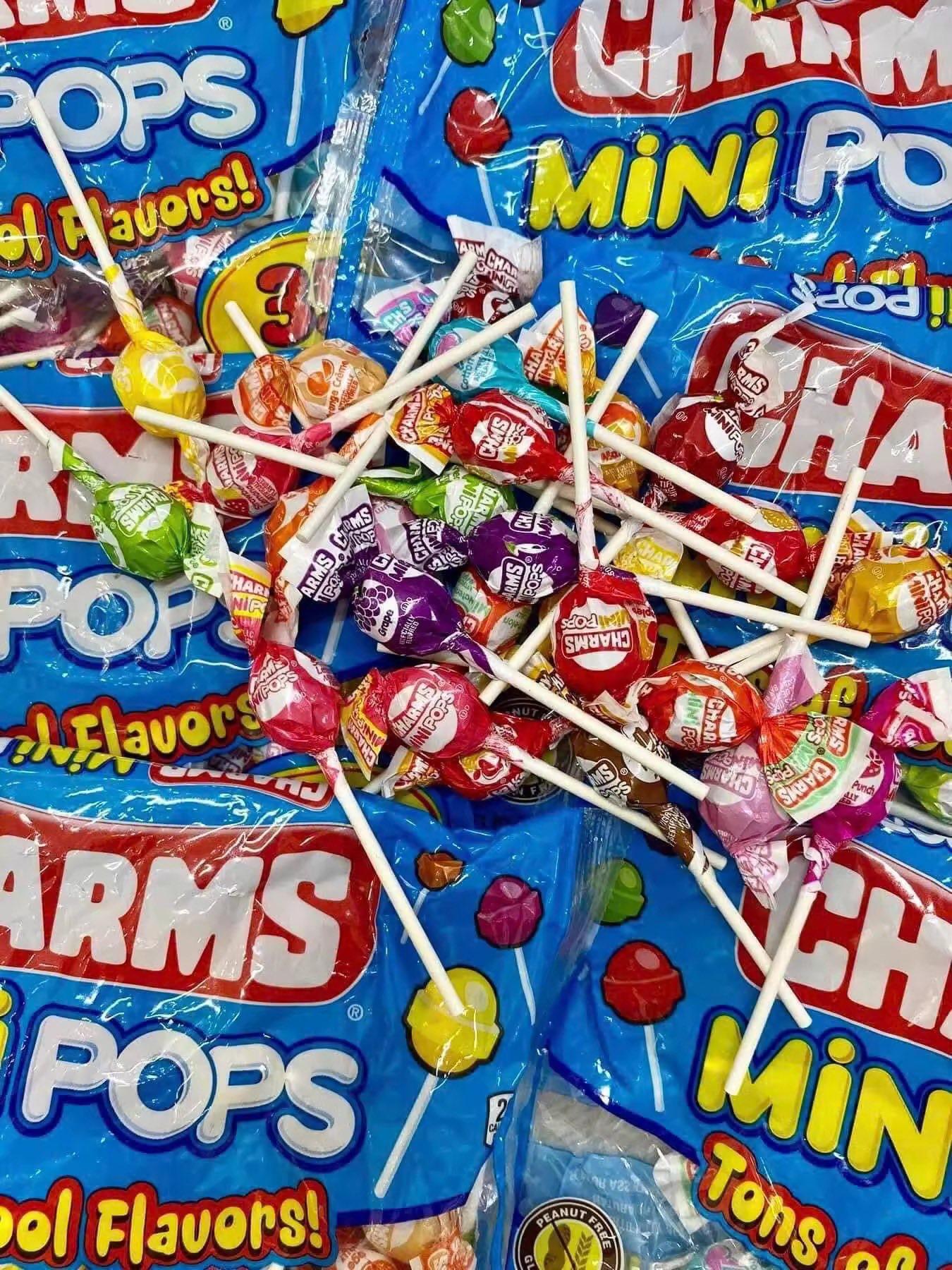 [CHÍNH HÃNG MỸ] Kẹo Mút Charms Mini Pops - Túi Khổng Lồ 350 Cây Với 18 Hương Vị Trái Cây Mix