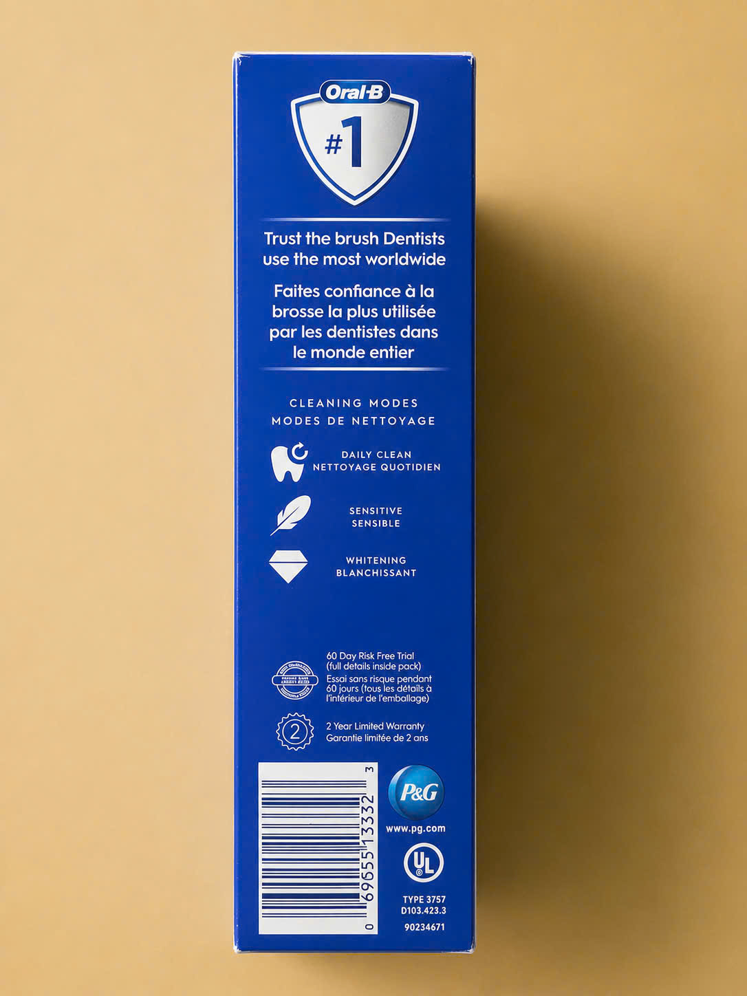 Bàn Chải Đánh Răng Điện Oral-B PRO 500+ Dòng Cao Cấp (Tặng Kèm 2 Đầu Bàn Chải)