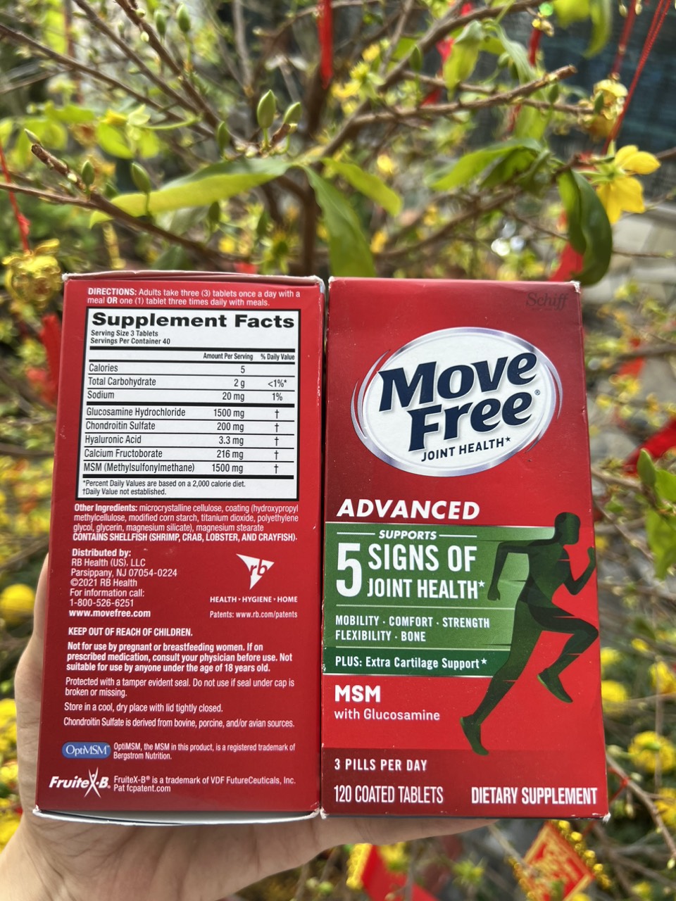 Mẫu mới Move Free Advanced Plus MSM Glucosamine Chondroitin120 viên chính hãng Mỹ