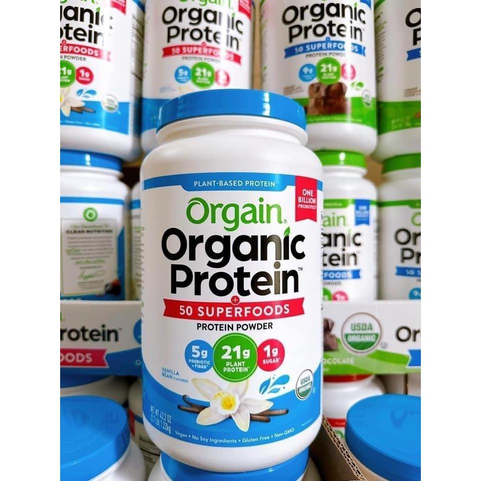 Bột Protein Orgain Organic Protein 50 Superfoods, Hương Vanilla, 1.22kg