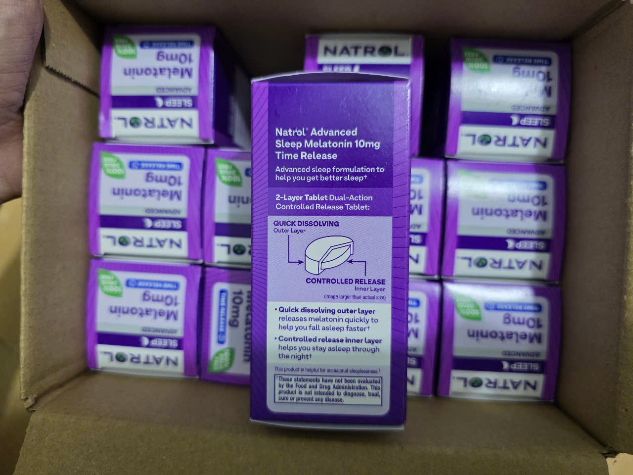 VIÊN UỐNG HỖ TRỢ NGỦ NGON NATROL TIME RELEASE MELATONIN 10MG 60 VIÊN CỦA MỸ