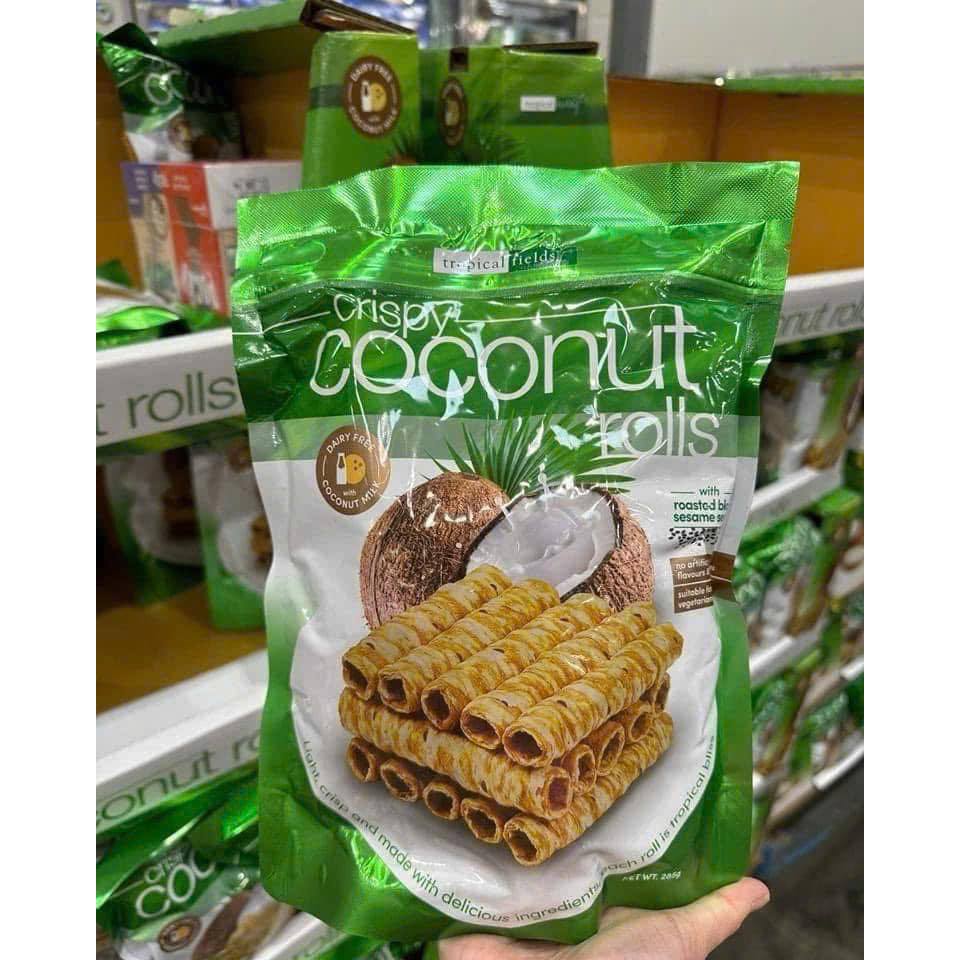 Bánh Ống Dừa Tropical Fields – Giòn Tan Hương Dừa Tự Nhiên- hàng mỹ