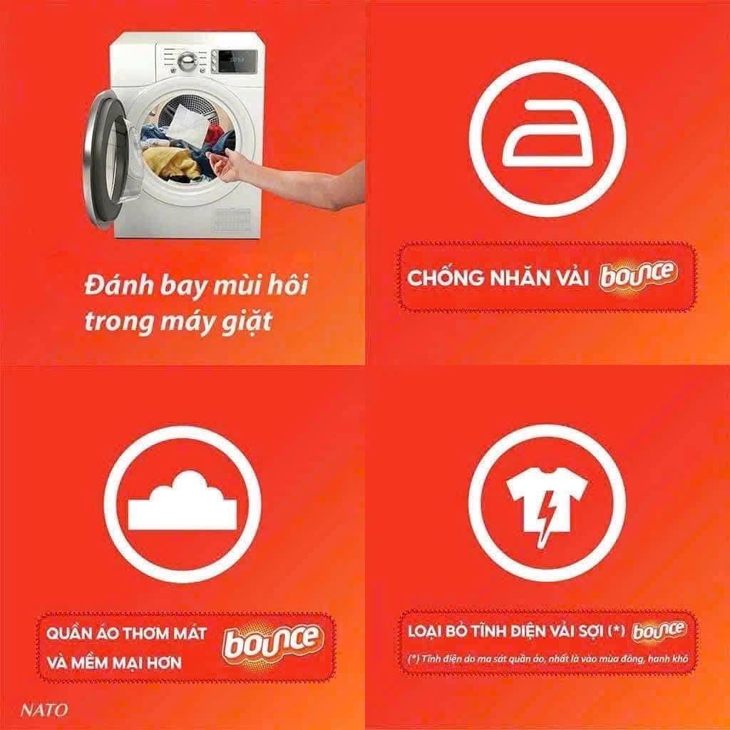 [CHÍNH HÃNG MỸ] Giấy Thơm Quần Áo Bounce Select A Size 2X Power – Hộp 400 Tờ Tiết Kiệm
