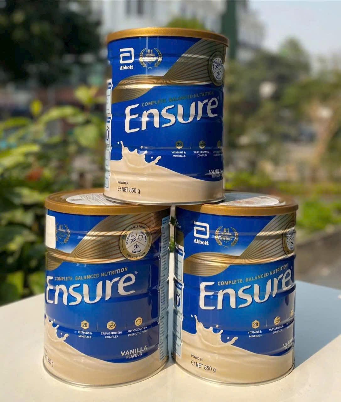 Sữa bột Ensure Úc 850G mẫu mới (Cam kết hàng chuẩn)