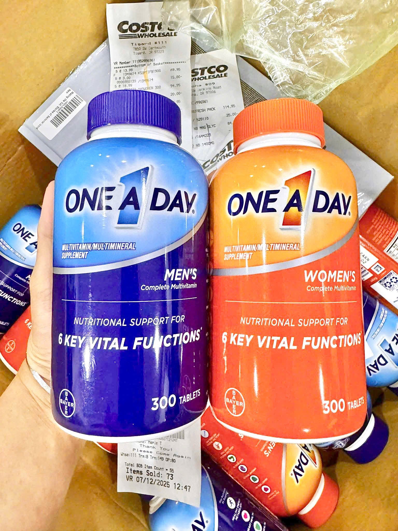 [CHÍNH HÃNG MỸ] Vitamin Tổng Hợp Cho Nam Giới One A Day Men's Complete Multivitamin dưới 50 tuổi