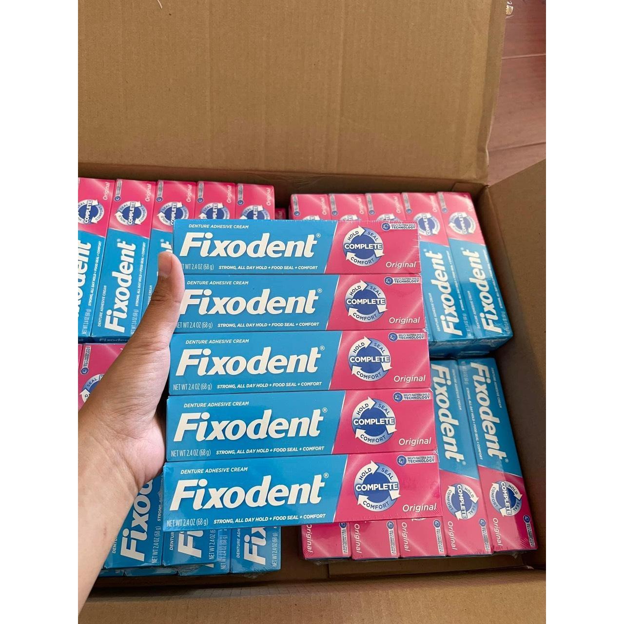 Keo dán hàm răng giả hàm tháo lắp Fixodent 68g, hàng chính hãng/ Fixodent Denture Adhesive