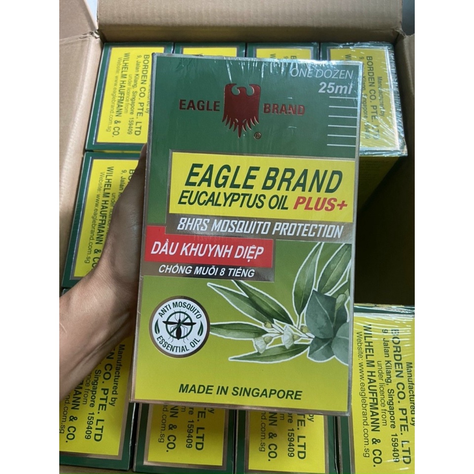 Dầu khuynh diệp chống muỗi Con Ó của Mỹ Eagle Brand Eucalyptus Oil Plus 25ml