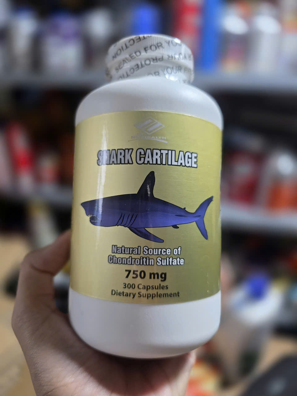 [HÀNG MỸ] Viên Uống Sụn Vi Cá Mập Shark Cartilage 750mg Hỗ Trợ Xương Khớp (Lọ 300 Viên)