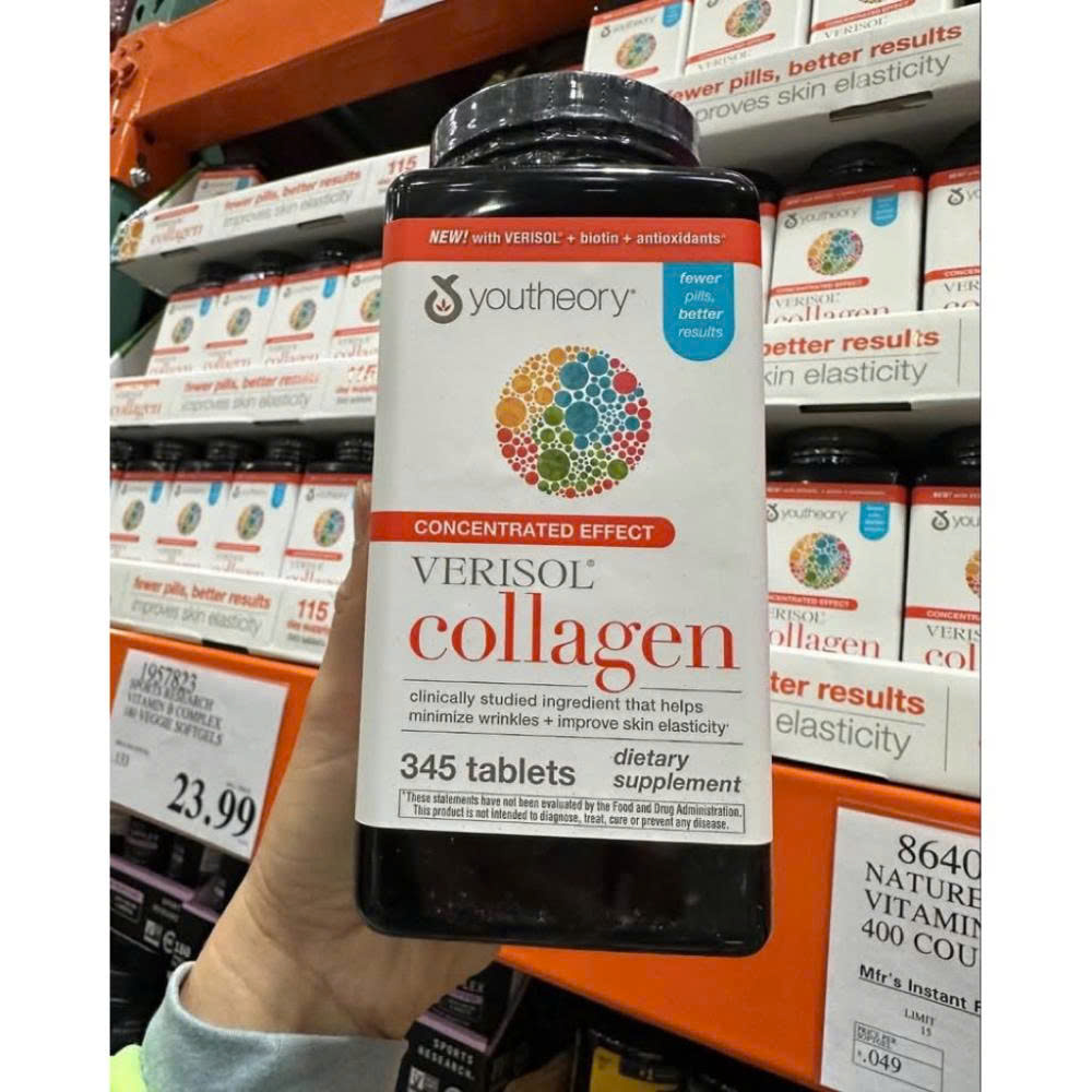 Youtheory Verisol Collagen – Bí Quyết Trẻ Hóa Làn Da, Mờ Nếp Nhăn Từ Mỹ (Hộp 345 Viên)