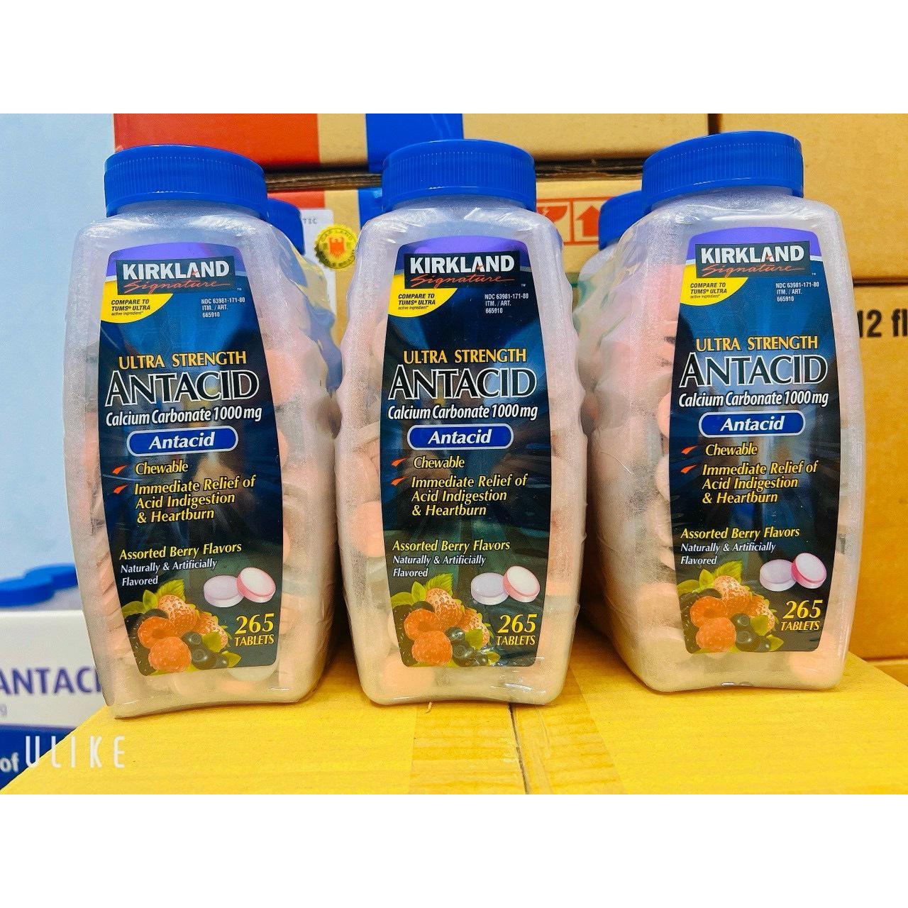Kẹo kirkland antacid 265 viên. date 2026