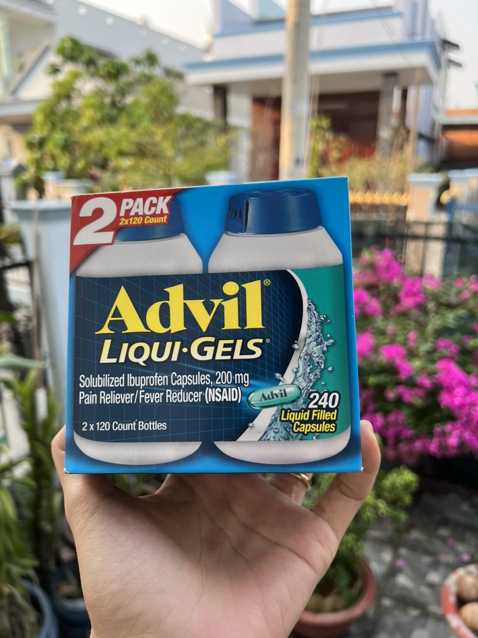 CHÍNH HÃNG MỸ Viên giảm đau sốt Advil Liqui-Gels 200mg 240 Liquid Capsules