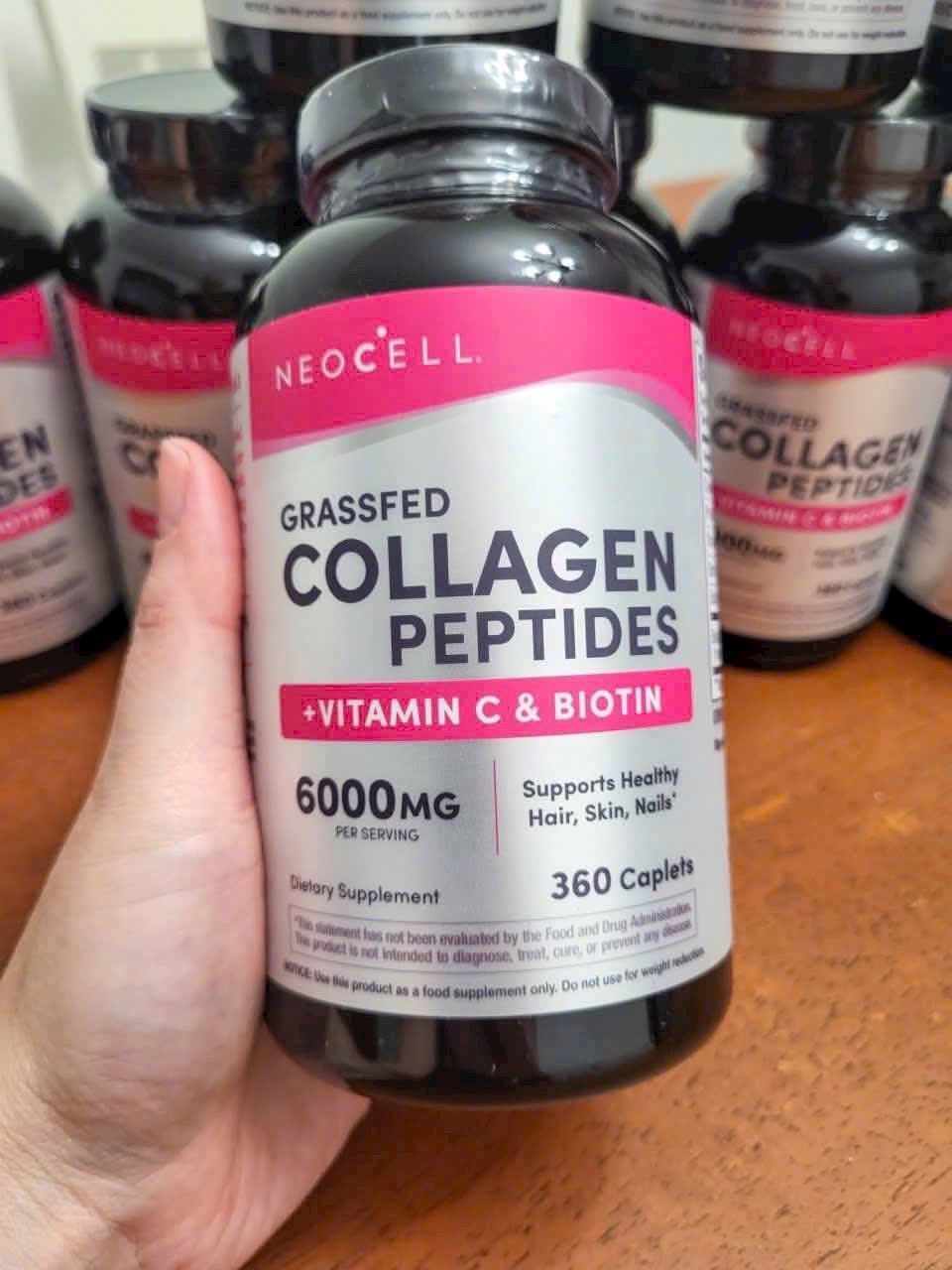 [CHÍNH HÃNG MỸ] 360 Viên Uống Collagen Thủy Phân NeoCell Grassfed Collagen Peptides + Vitamin C & Biotin