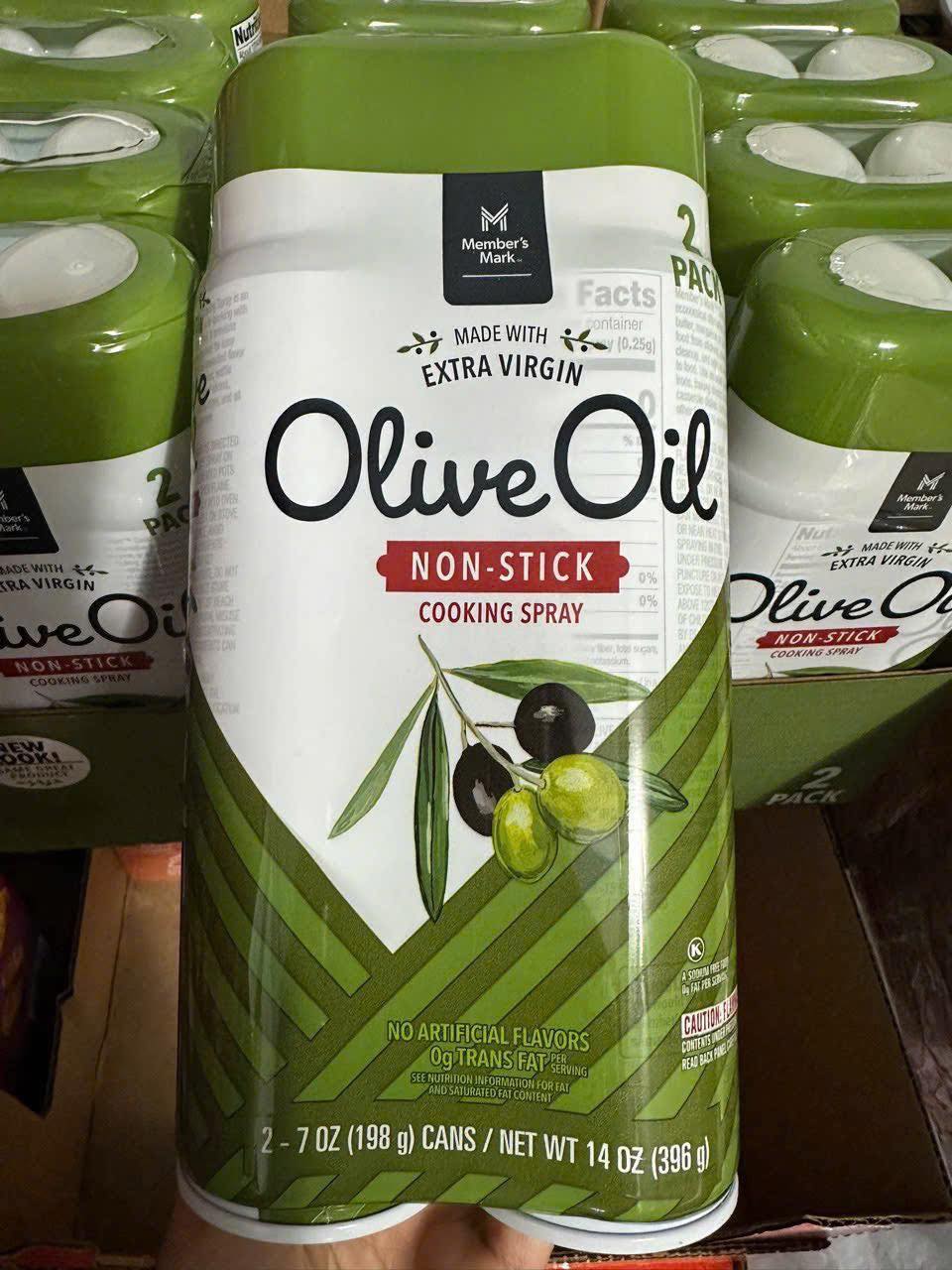 Dầu Xịt Olive Oil Member’s Mark Extra Virgin Non-Stick 1 Chai (198g) – Hàng Mỹ