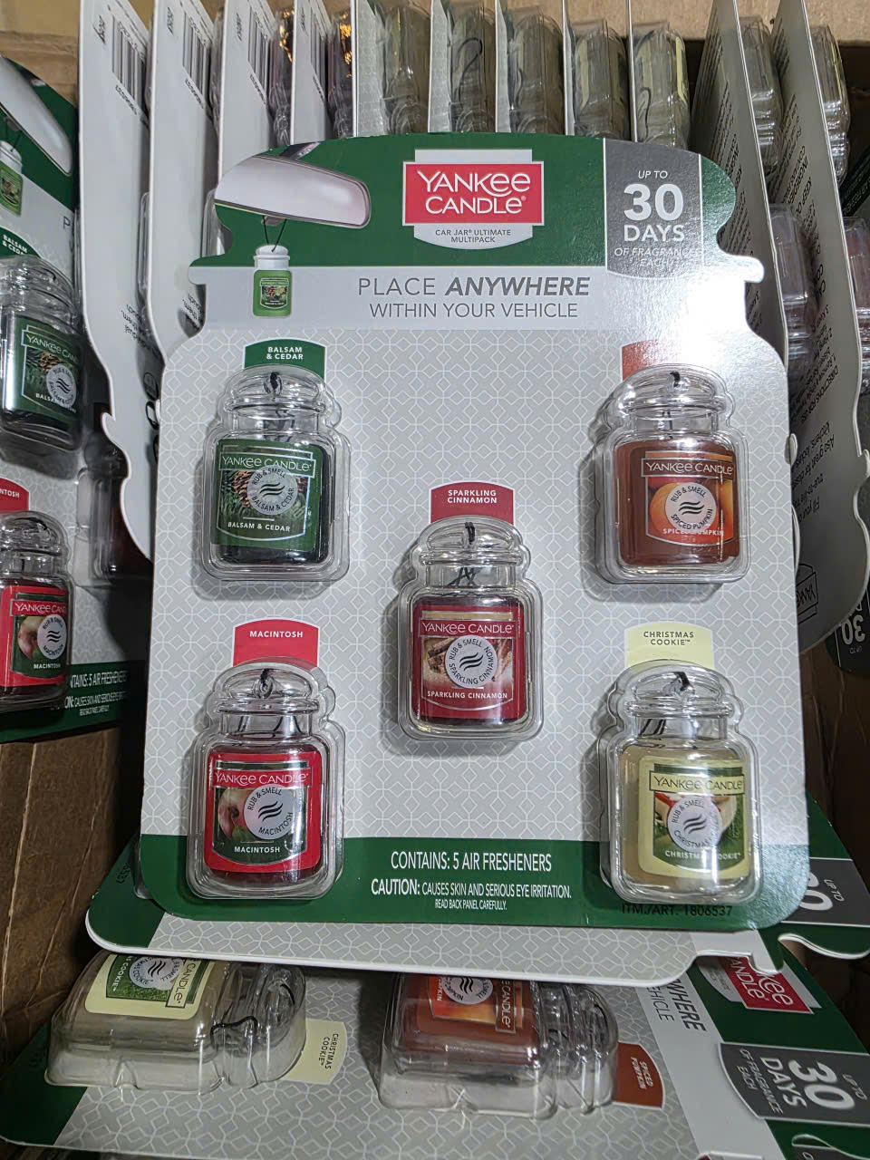 🚗 SET 5 HŨ NƯỚC HOA KẸP XE XE HƠI & TREO PHÒNG YANKEE CANDLE CAR JARS MULTIPACK CỦA MỸ