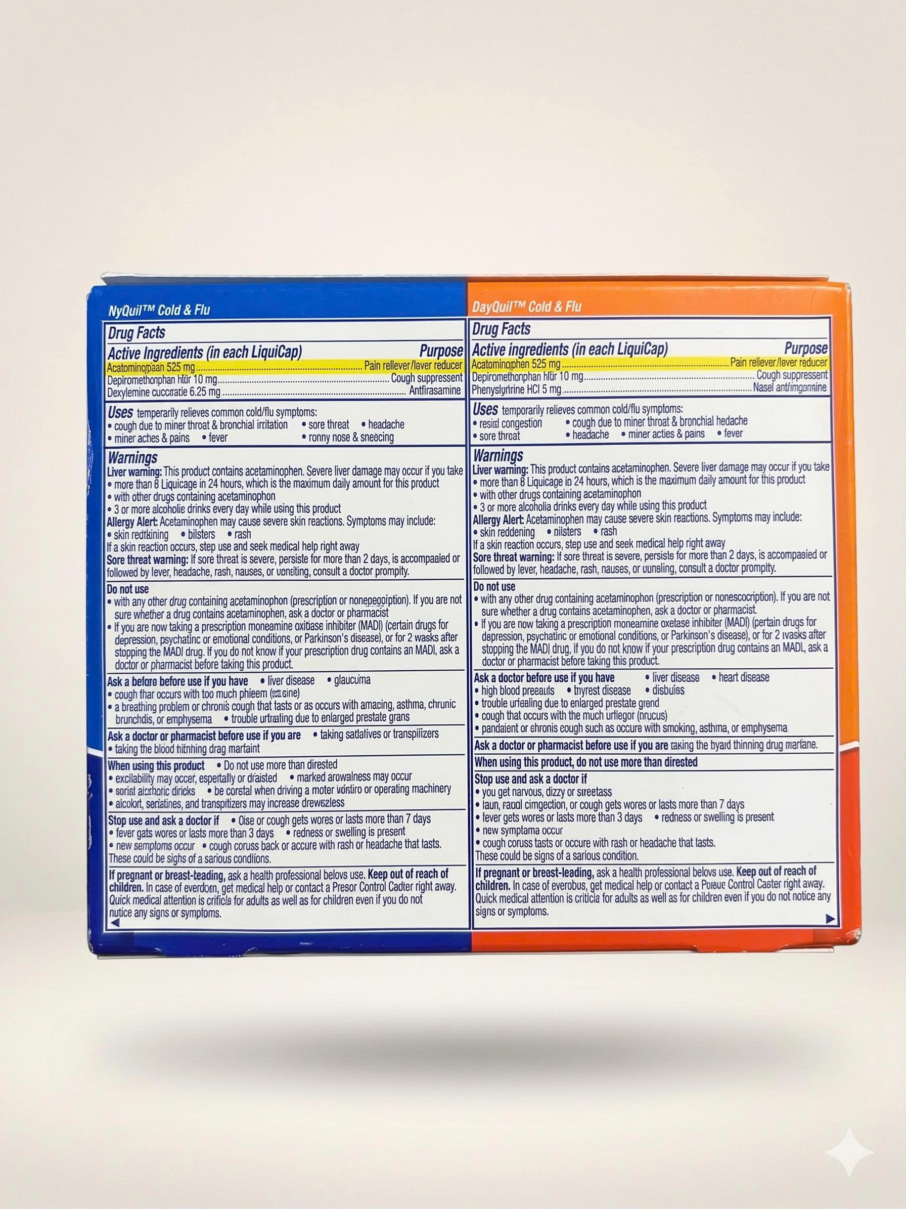Combo Viên Uống Giảm Cảm Cúm Ngày & Đêm Vicks DayQuil & NyQuil Ultra Concentrated Max Strength (Hộp 96 Viên)