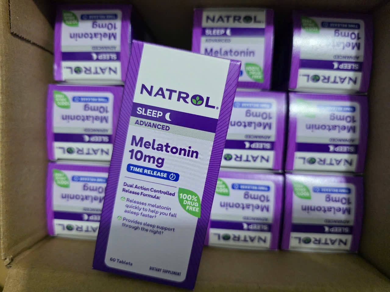 VIÊN UỐNG HỖ TRỢ NGỦ NGON NATROL TIME RELEASE MELATONIN 10MG 60 VIÊN CỦA MỸ