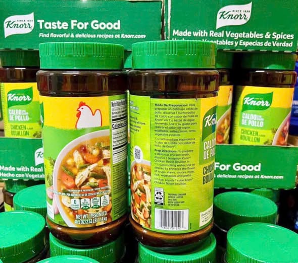BỘT NÊM HẠT NÊM GÀ KNORR CALDO DE POLLO CHICKEN FLAVOR BOUILLON HỦ 1.14KG (1140G) CỦA MỸ