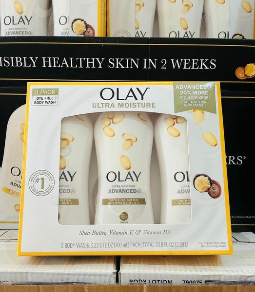 Sữa tắm Olay Advanced Moisture 700ml (Set  3 chai) MỸ