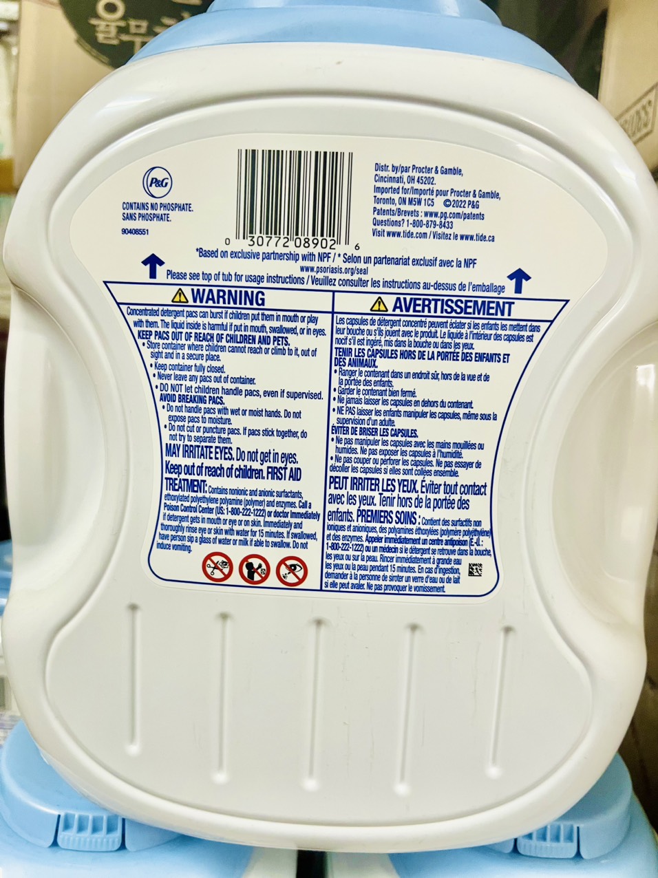 Viên giặt không mùi cho da nhạy cảm & em bé Tide Pods Free & Gentle 152 viên – 3.63kg