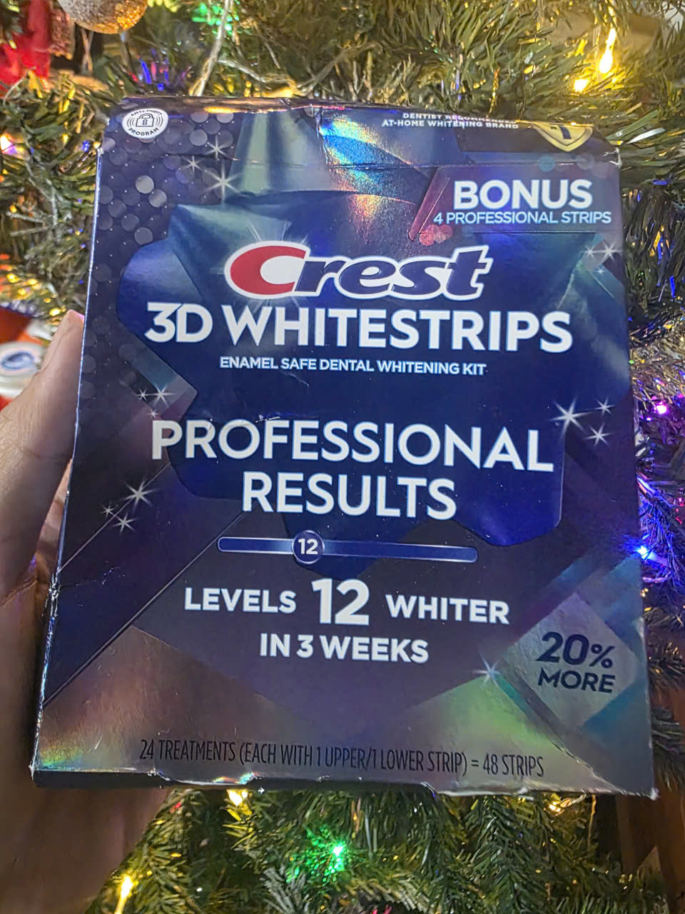 Miếng Dán Trắng Răng Crest 3D Whitestrips Professional Results – Level 12 | 48 Miếng