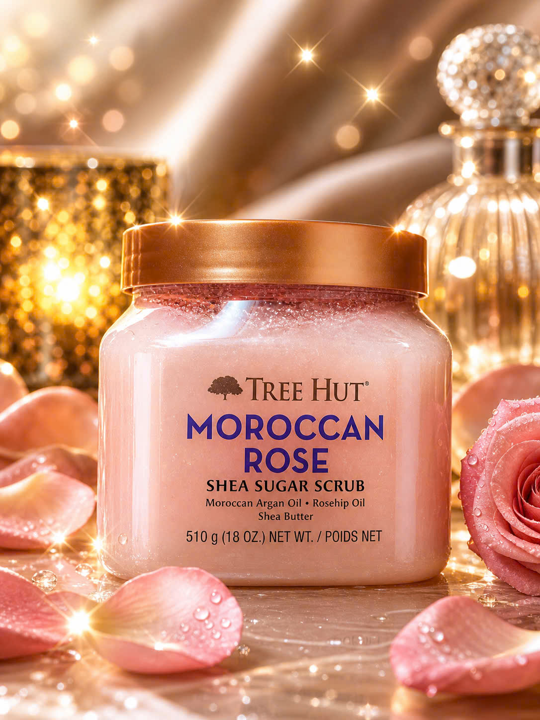 Tẩy Tế Bào Chết Toàn Thân Tree Hut Moroccan Rose Shea Sugar Scrub (510g)
