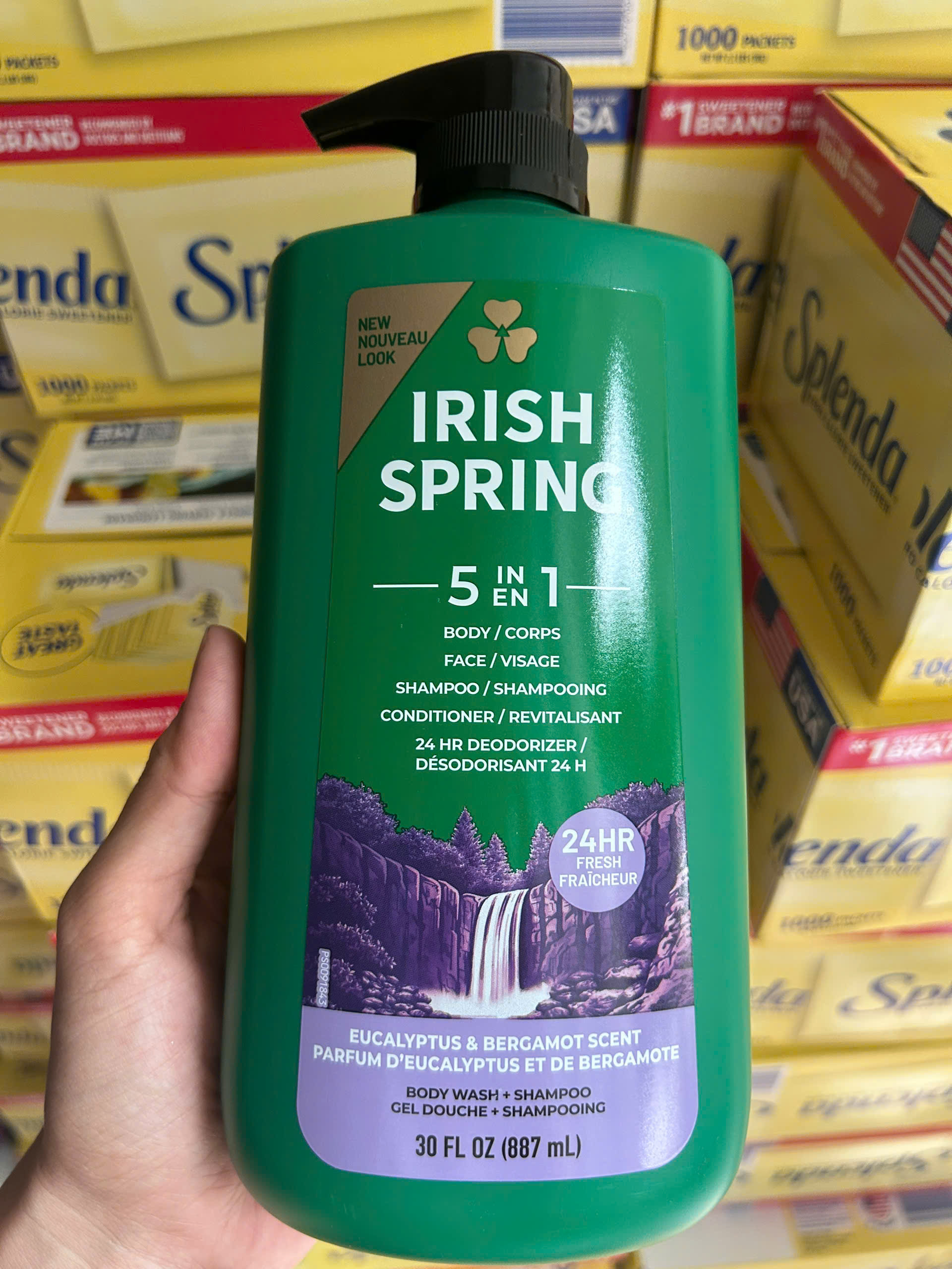 [CAM KẾT CHÍNH HÃNG] Sữa Tắm Gội Nam Đa Năng Irish Spring 5 in 1 Của Mỹ 887ml