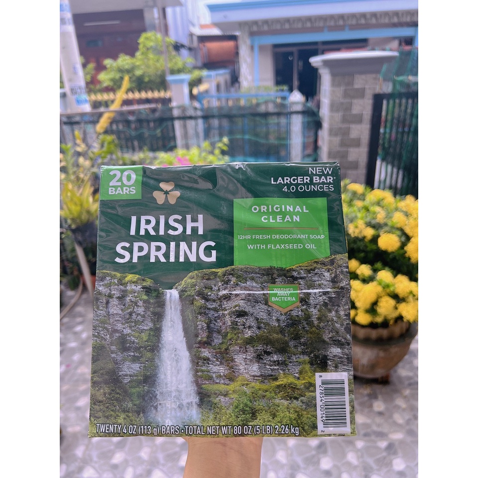 Mẫu Mới Xà Phòng Xà Bông Tắm Irish Spring Mỹ 113g Thơm Sạch, Mịn Da