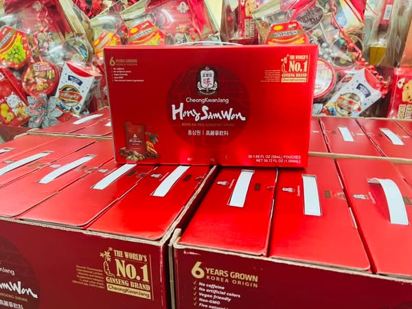 HÀNG MỸ Hồng sâm nước Hàn Quốc 6 năm tuổi Hong Sam Won Cheong Kwan Jang mua tại Costco Mỹ