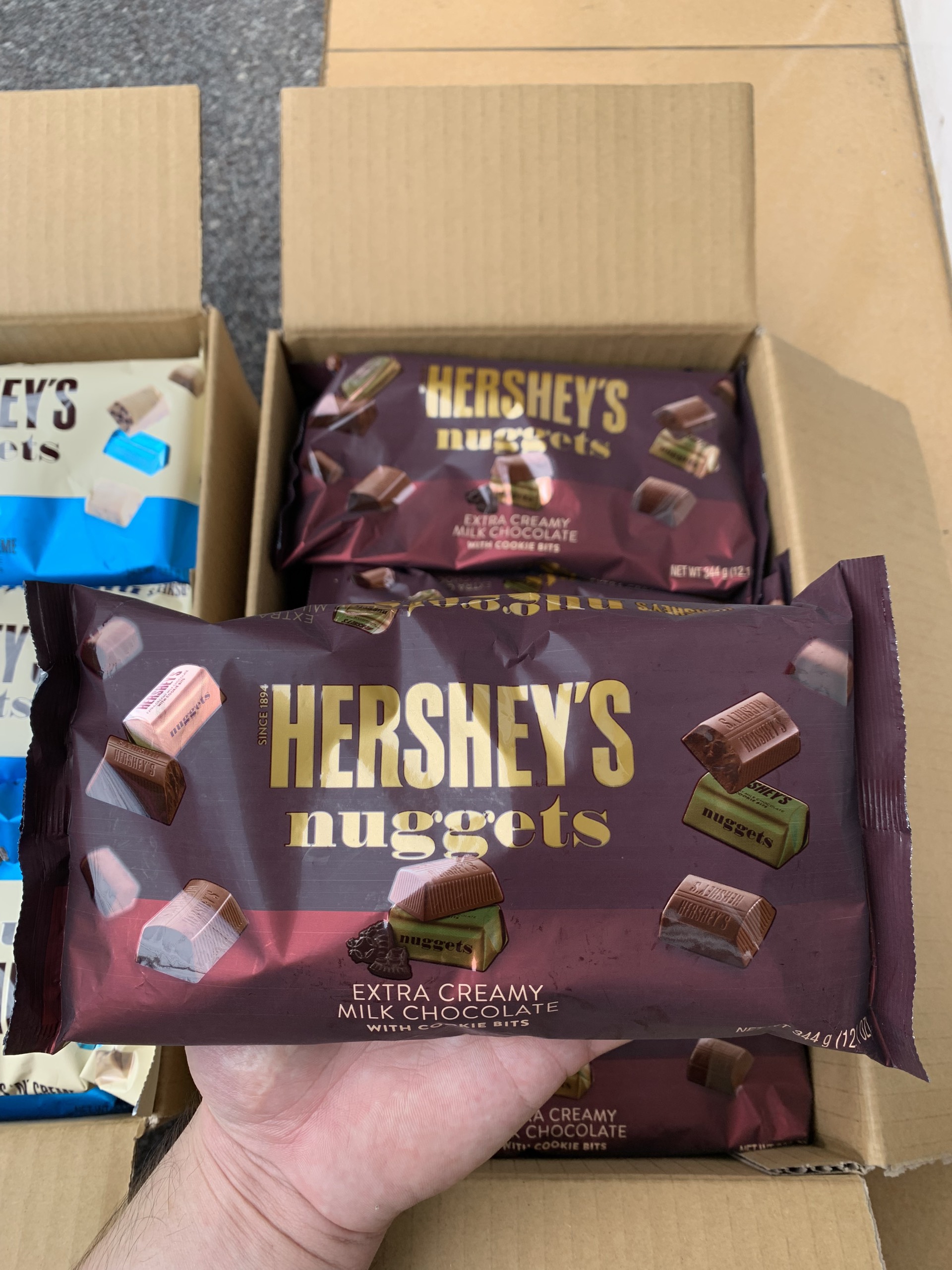 🍫 KẸO SOCOLA TRẮNG COOKIES & KEM HERSHEY'S NUGGETS COOKIES 'N' CREME GÓI 344G CỦA M