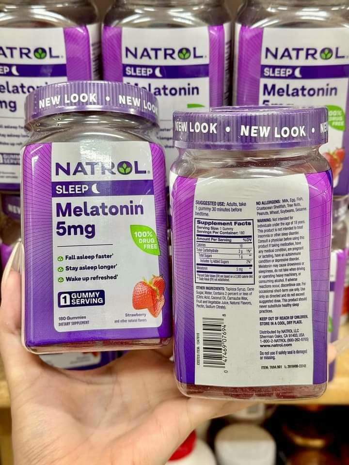 Kẹo dẻo giúp ngủ ngon Natrol Gummies Melatonin 5mg 180 viên