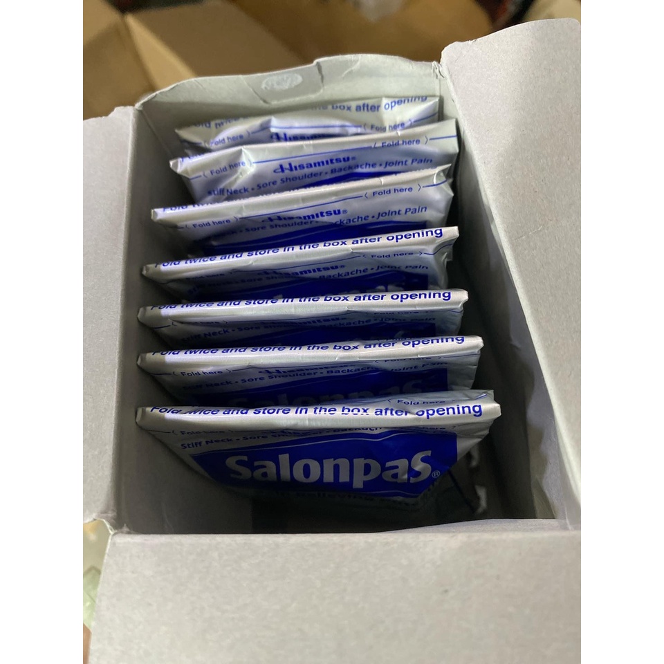 Có tách lẻ Miếng dán Salonpas của Mỹ. Hộp 140 miếng