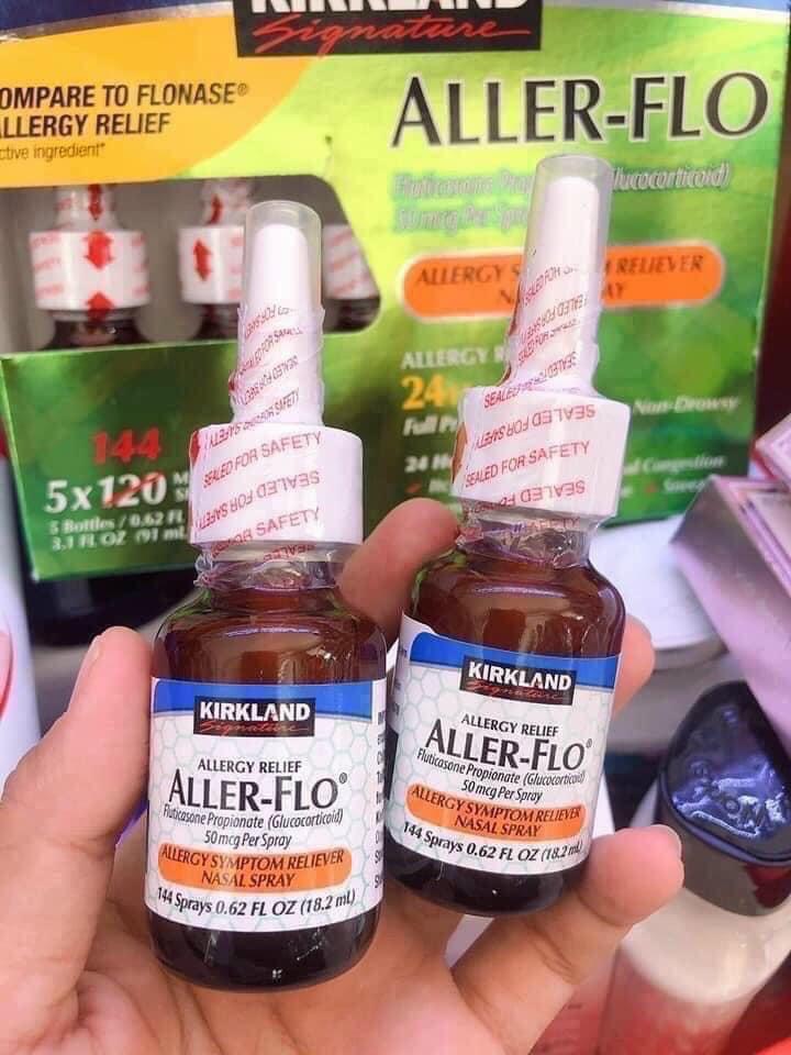 CHAI XỊT MŨI HỖ TRỢ GIẢM VIÊM XOANG VIÊM MŨI DỊ ỨNG KIRKLAND ALLER-FLO (LẺ 1 CHAI) CỦA MỸ