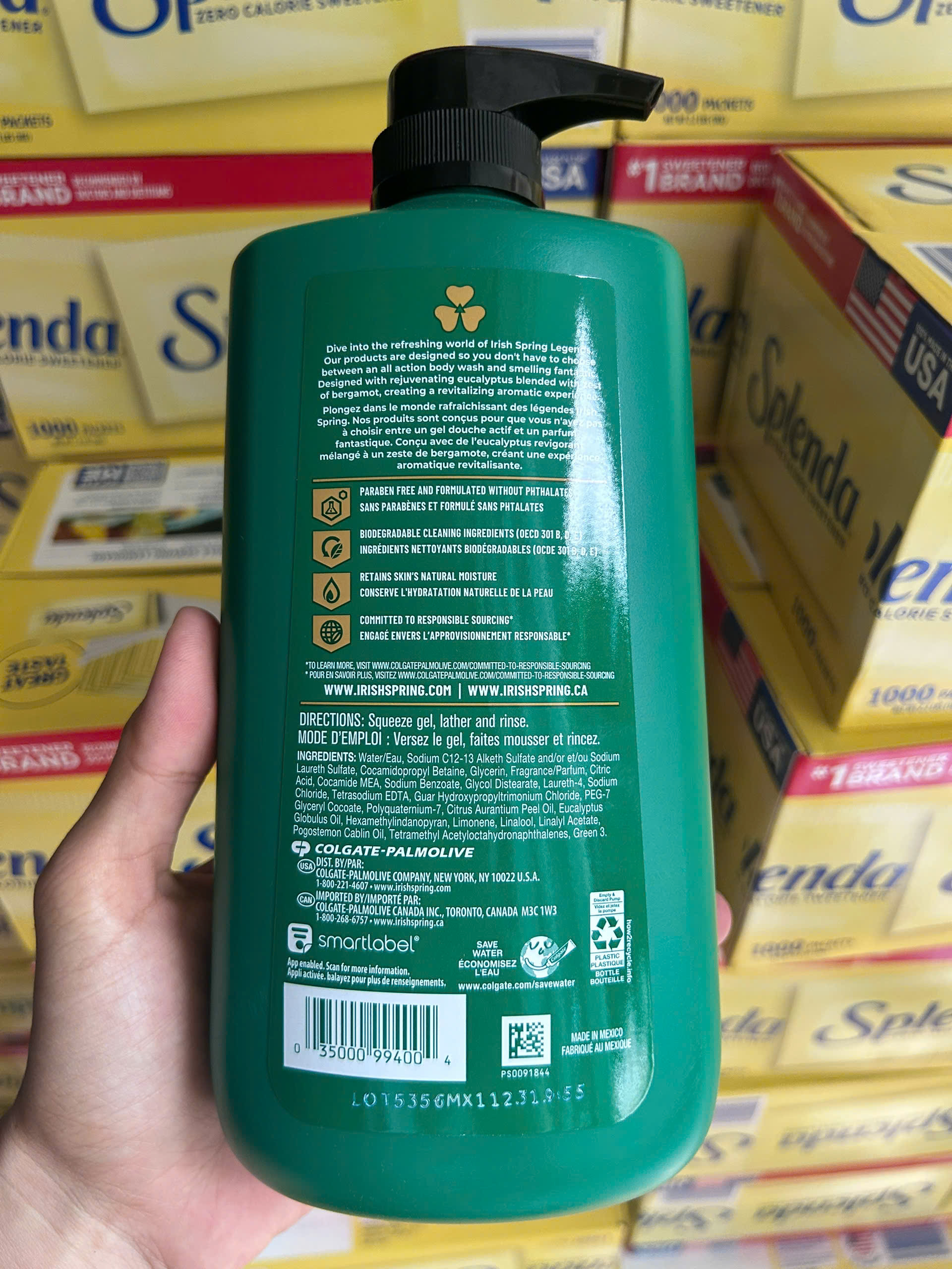 [CAM KẾT CHÍNH HÃNG] Sữa Tắm Gội Nam Đa Năng Irish Spring 5 in 1 Của Mỹ 887ml
