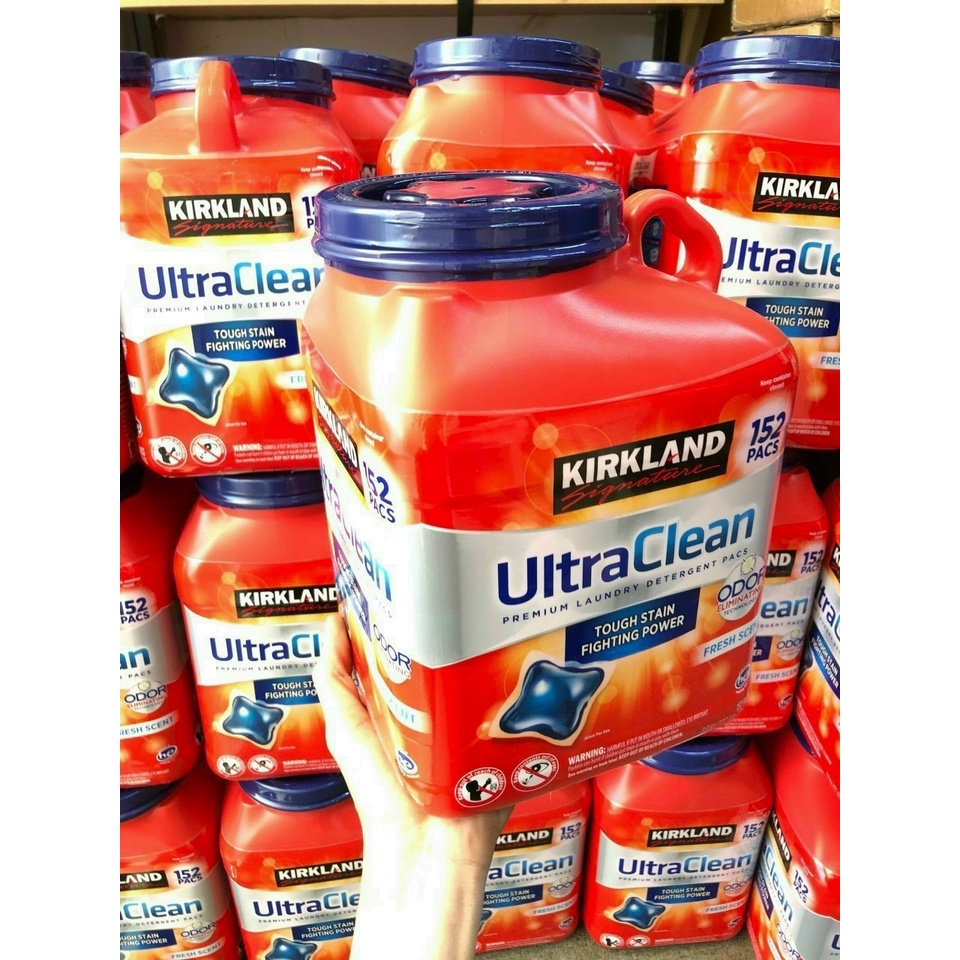 Viên giặt xả kháng khuẩn Kirkland Signature Ultra Clean 152 VIÊN