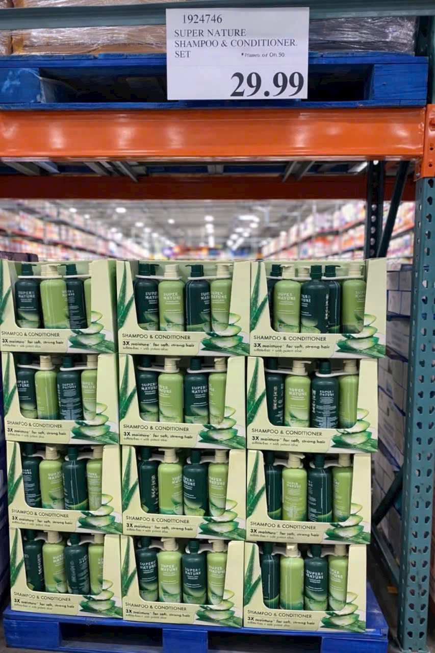 [CHÍNH HÃNG MỸ] Bộ Đôi Gội Xả Super Nature Potent Aloe – Chiết Xuất Nha Đam Thiên Nhiên Nuôi Dưỡng Tóc Chắc Khỏe (888ml/Chai)